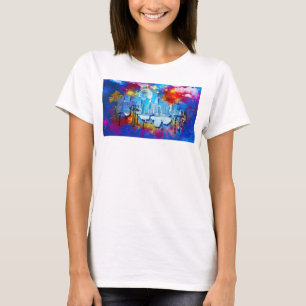 SlipperyJoe NYC Graffiti Mond umgeben von wirbelnd T-Shirt