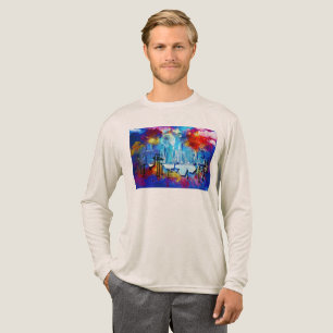 SlipperyJoe NYC Graffiti Mond umgeben von wirbelnd Tri-Blend Shirt