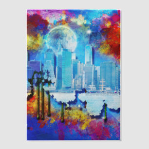 SlipperyJoe NYC Graffiti-Moon umringt wirbelnd