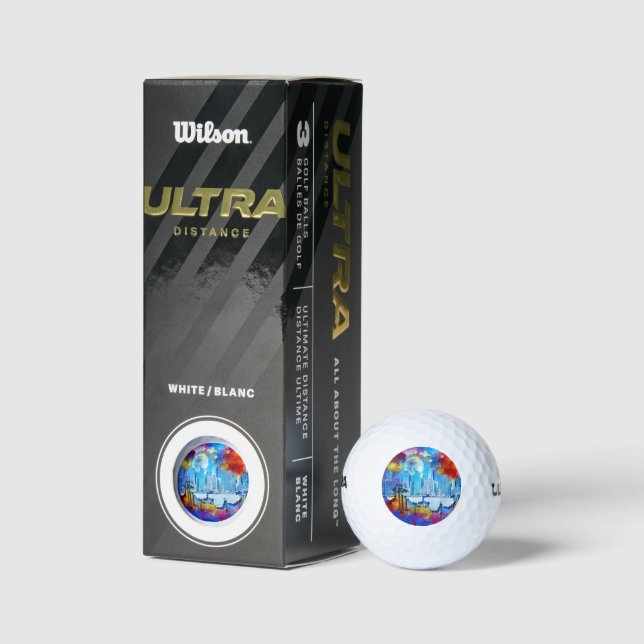 SlipperyJoe NYC Graffiti-Moon umringt wirbelnd Golfball (Verpackungen)
