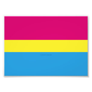 SlipperyJoe pansexual Stolz Fahne rosa Bernstein Fotodruck