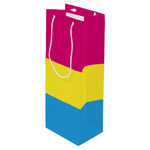 SlipperyJoe pansexual Stolz Fahne rosa Bernstein Geschenktüte Für Weinflaschen
