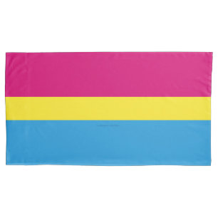 SlipperyJoe pansexual Stolz Fahne rosa Bernstein Kissenbezug