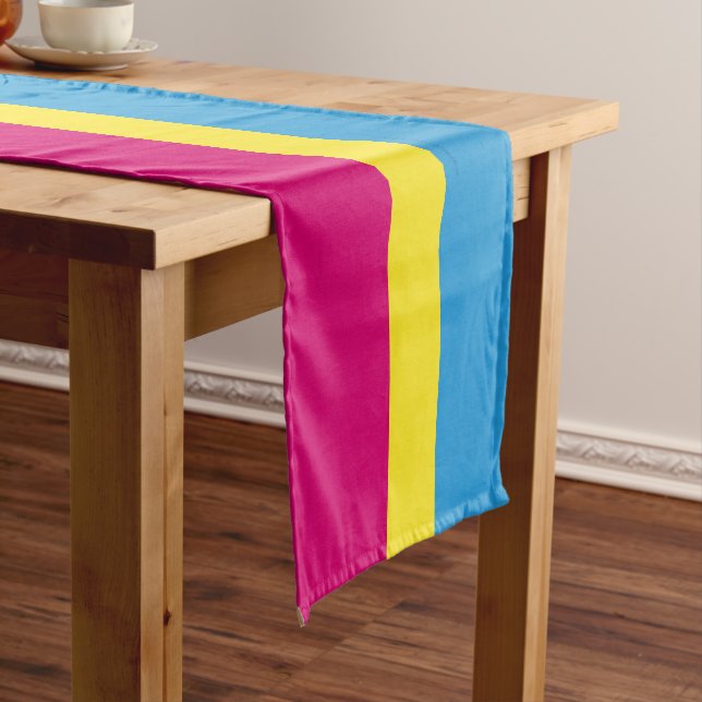 SlipperyJoe pansexual Stolz Fahne rosa Bernstein Kurzer Tischläufer (Beispiel)
