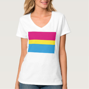SlipperyJoe pansexual Stolz Fahne rosa Bernstein T-Shirt