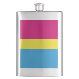 SlipperyJoe pansexuelle Pride-Flagge pink Bernstei Flachmann