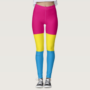 SlipperyJoe pansexuelle Pride-Flagge pink Bernstei Leggings