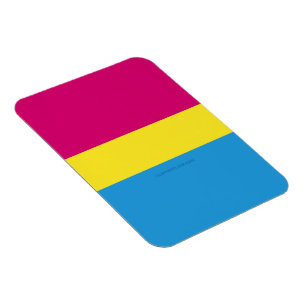 SlipperyJoe pansexuelle Pride-Flagge pink Bernstei Magnet