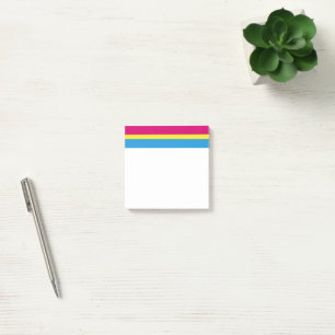 SlipperyJoe pansexuelle Pride-Flagge pink bernstei Post-it Klebezettel
