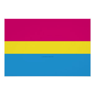 SlipperyJoe pansexuelle Pride-Flagge pink Bernstei Poster