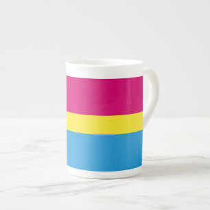 SlipperyJoe pansexuelle Pride-Flagge pink Bernstei Prozellantasse