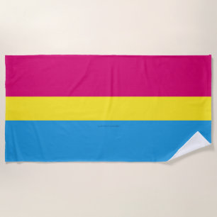 SlipperyJoe pansexuelle Pride-Flagge pink Bernstei Strandtuch