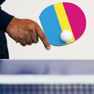 SlipperyJoe pansexuelle Pride-Flagge pink bernstei Tischtennis Schläger