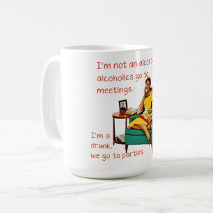 SlipperyJoe sozialisiert Trinken Party Vintag Kaffeetasse