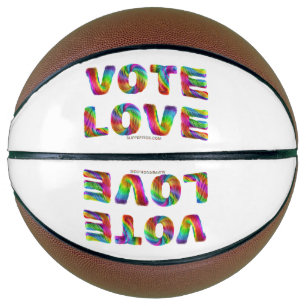 SlipperyJoe Stimme Liebe Gleichheit regenbogenfarb Basketball