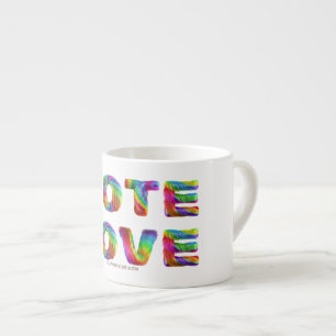 SlipperyJoe Stimme Liebe Gleichheit regenbogenfarb Espressotasse