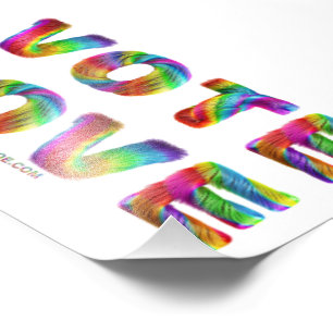 SlipperyJoe Stimme Liebe Gleichheit regenbogenfarb Fotodruck