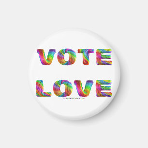 SlipperyJoe Stimme Liebe Gleichheit regenbogenfarb Magnet