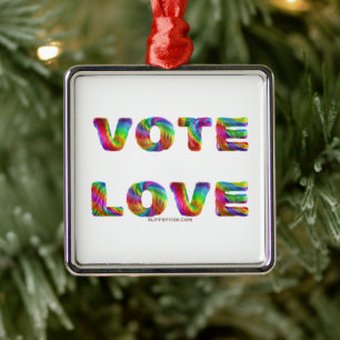 SlipperyJoe Stimme Liebe Gleichheit regenbogenfarb Ornament Aus Metall