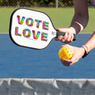 SlipperyJoe Stimme Liebe Gleichheit regenbogenfarb Pickleball Schläger