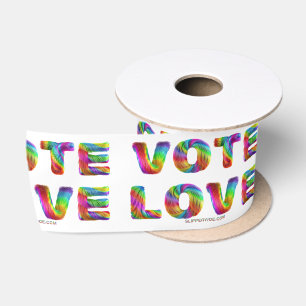 SlipperyJoe Stimme Liebe Gleichheit regenbogenfarb Satinband