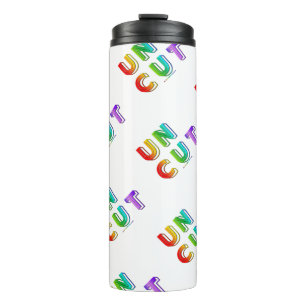SlipperyJoe unbeschnitten lebendig lebhaft neon Re Thermosbecher