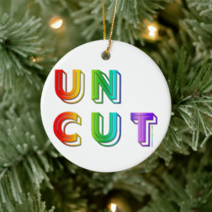 SlipperyJoe ungeschnitten lebendig lebhaft neon Re Keramik Ornament