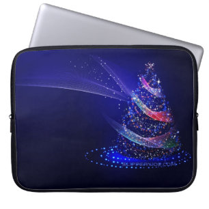 SlipperyJoe Weihnachtsbaum digital transluzent rot Laptopschutzhülle