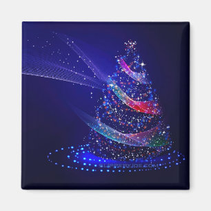 SlipperyJoe Weihnachtsbaum digital transluzent rot Magnet