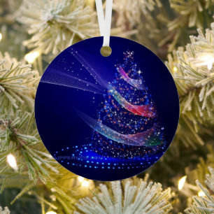 SlipperyJoe Weihnachtsbaum digital transluzent rot Ornament Aus Metall