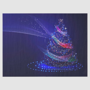 SlipperyJoe Weihnachtsbaum digital transluzent rot Seidenpapier