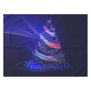 SlipperyJoe Weihnachtsbaum digital transluzent rot Tischdecke