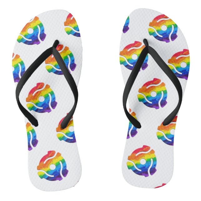 SlipperyJoe's 45-RPM-Plattenadaptervibran Flip Flops (Fußbett)