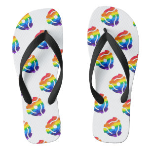 SlipperyJoe's 45-RPM-Plattenadaptervibran Flip Flops