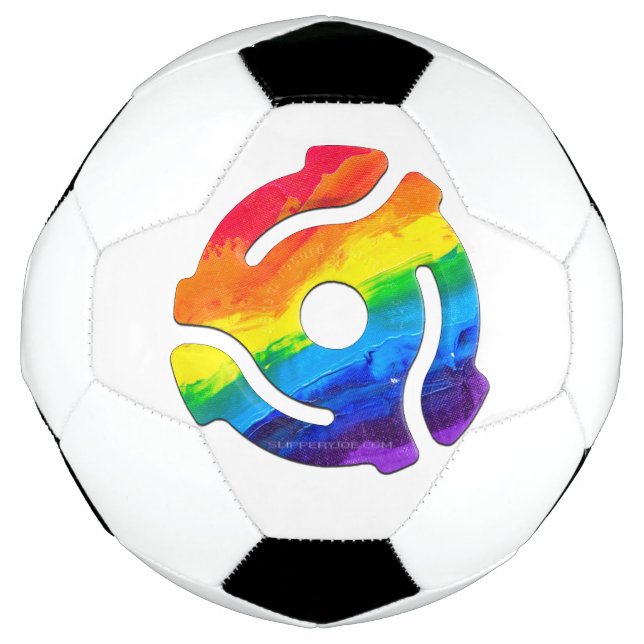 SlipperyJoe's 45-RPM-Plattenadaptervibran Fußball (Vorderseite)