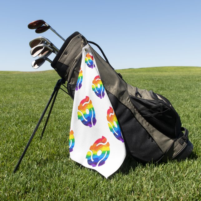 SlipperyJoe's 45-RPM-Plattenadaptervibran Golfhandtuch (Gras)