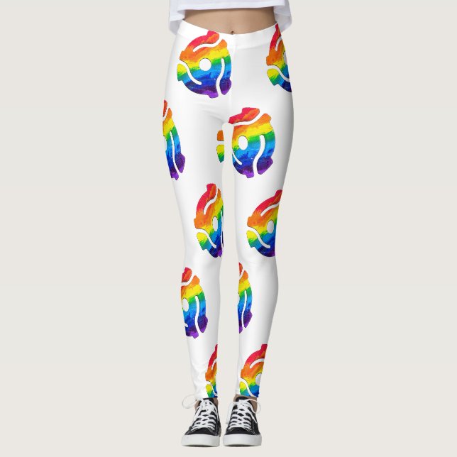 SlipperyJoe's 45-RPM-Plattenadaptervibran Leggings (Vorderseite)