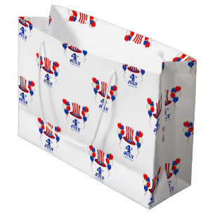 SlipperyJoe's 4. Juli Unabhängigkeitstag klassisch Große Geschenktüte