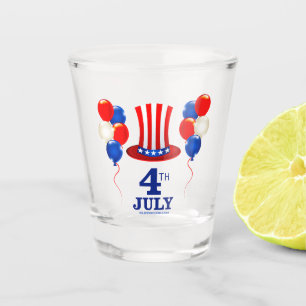 SlipperyJoe's 4. Juli Unabhängigkeitstag klassisch Schnapsglas