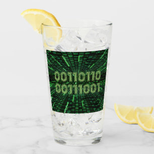 SlipperyJoe's 69 Binärcode lebendiges Grün berechn Glas