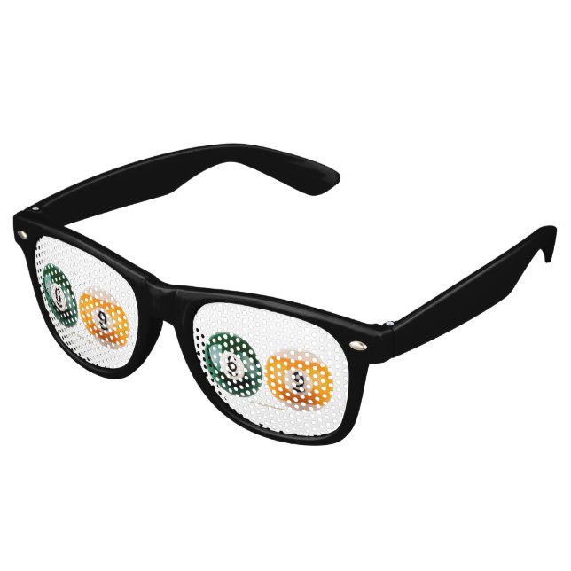 SlipperyJoe's 69 harter Billardtisch Partybrille (Schrägansicht)