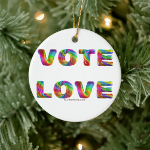 SlipperyJoe's Abstimmung Liebe Gleichstellung Gay Keramik Ornament