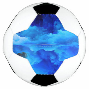 SlipperyJoe's abstrakte Wolkengemälde farbenfrohe Fußball