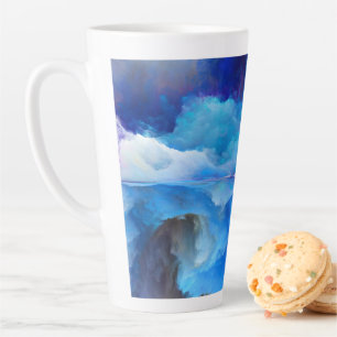 SlipperyJoe's abstrakte Wolkengemälde farbenfrohe Milchtasse