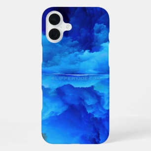 SlipperyJoe's abstrakte Wolkengestaltung farbenfro iPhone 16 Plus Hülle