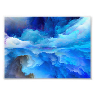 SlipperyJoe's abstraktes Cloud-Kunstwerk, farbenfr Fotodruck