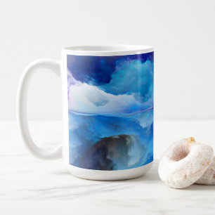 SlipperyJoe's abstraktes Cloud-Kunstwerk, farbenfr Kaffeetasse