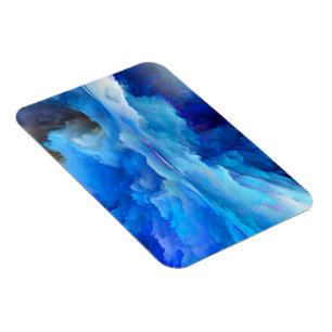 SlipperyJoe's abstraktes Cloud-Kunstwerk, farbenfr Magnet