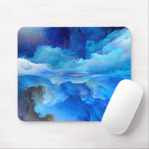 SlipperyJoe's abstraktes Cloud-Kunstwerk, farbenfr Mousepad
