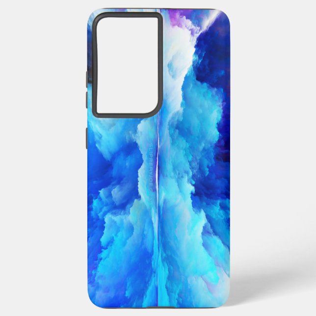 SlipperyJoe's abstraktes Cloud-Kunstwerk, farbenfr Samsung Galaxy Hülle (Rückseite)